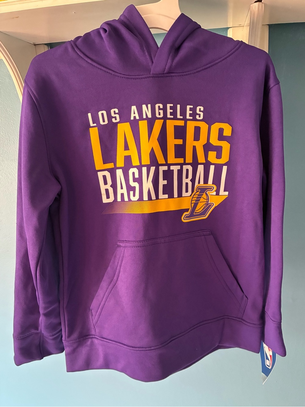 NBA Los Angeles Lakers Boys Hoodie, Size XS (4-5 Years), Purple, New with Tags